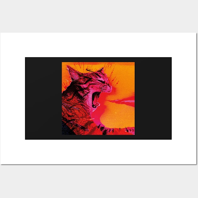 Fire-Breathing Energetic Cat Wall Art by ZiloDrawings